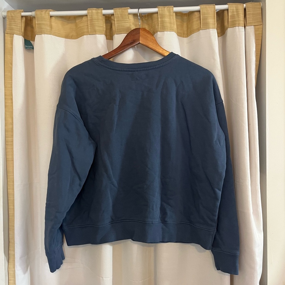 Pact Women's French Navy Crew Neck Sweater | L - Picture 3 of 5